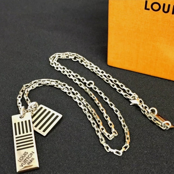 Louis Vuitton Jewelry - LOUIS VUITTON COLLIER DAMIER COLORS BLACK NECKLACE/E2525